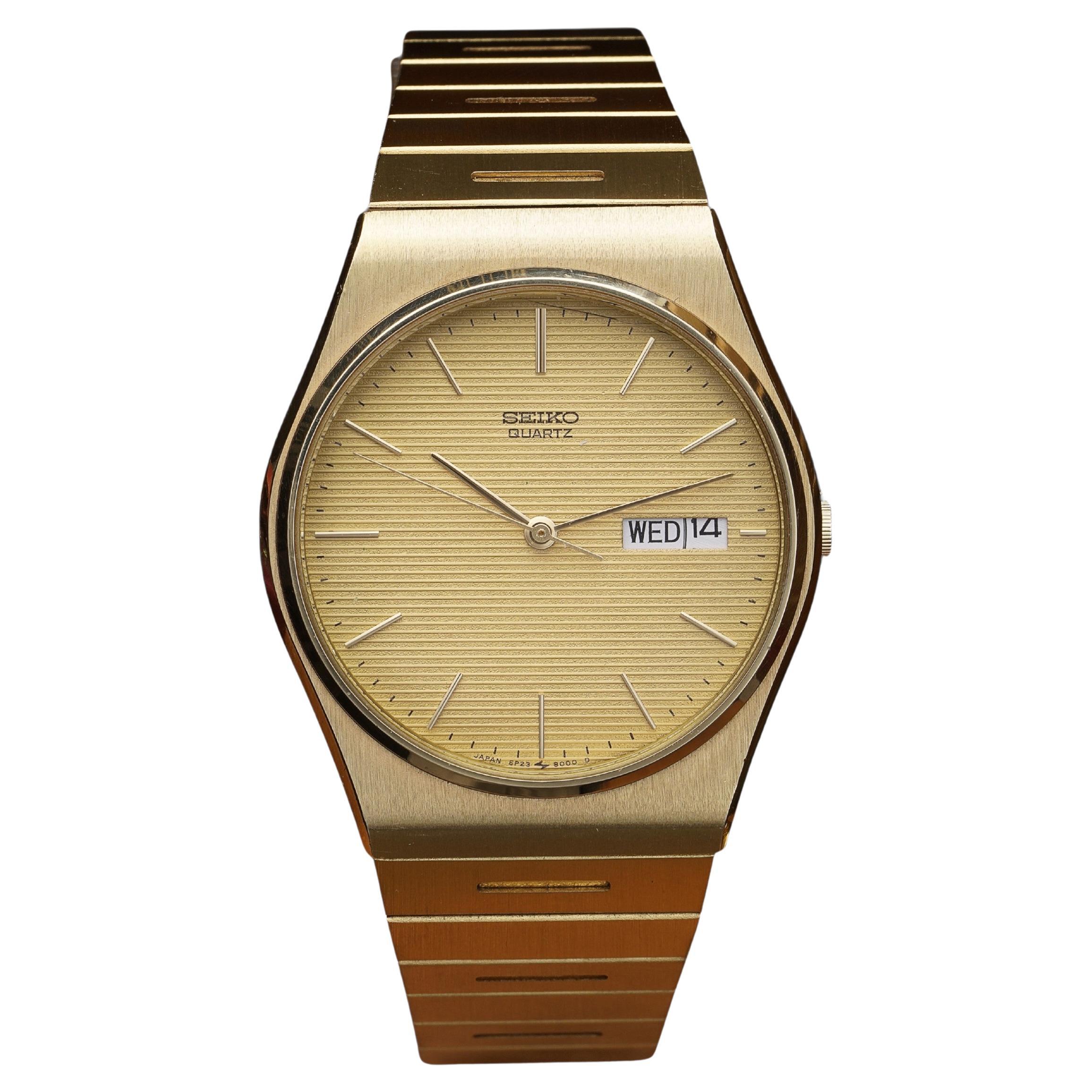 Seiko 5P23-8000 Montre à quartz en or