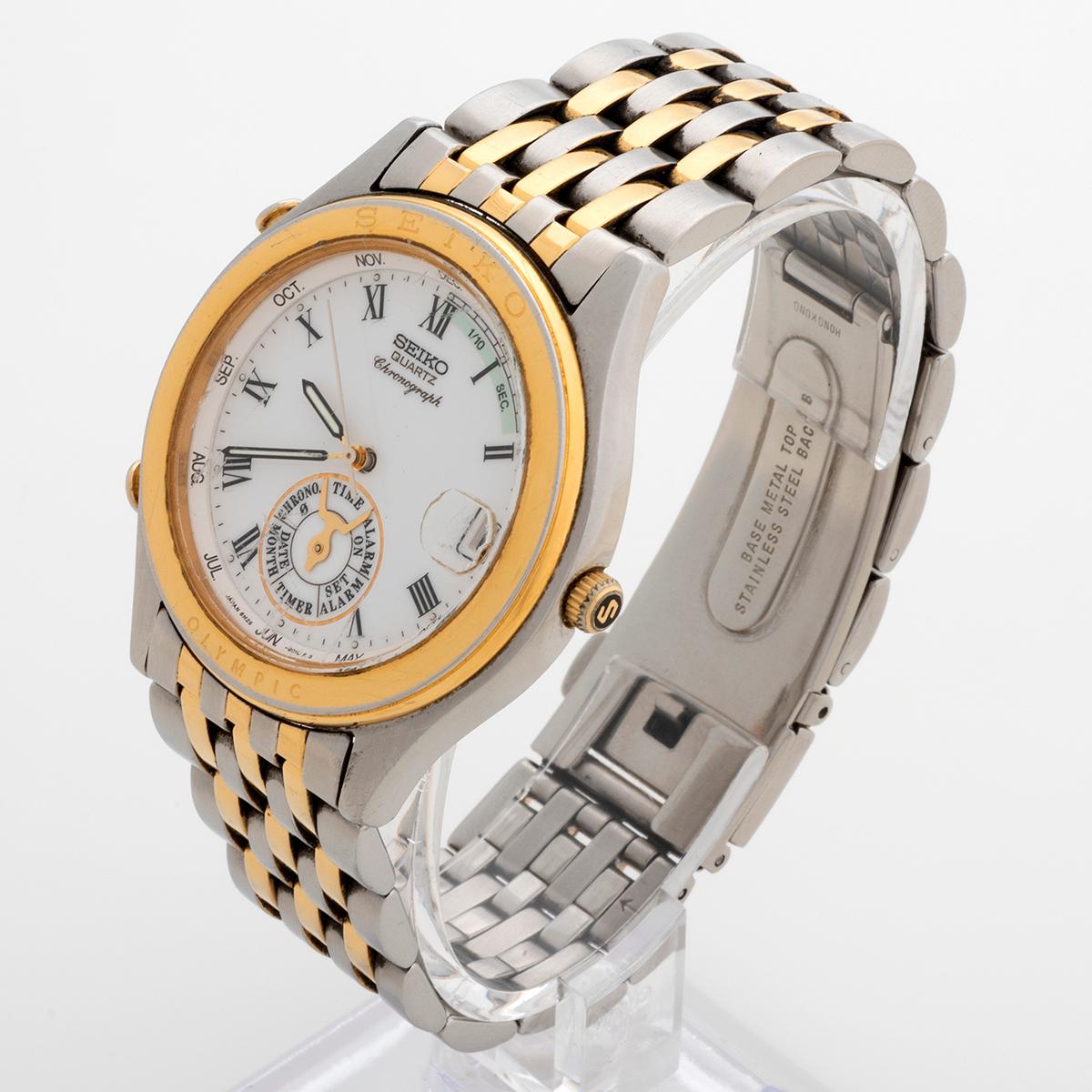 Seiko 6M25 6050 '1992 Olymp Barcelona'. Cronografo retrogrado 1/10... In condizioni buone in vendita a Canterbury, England
