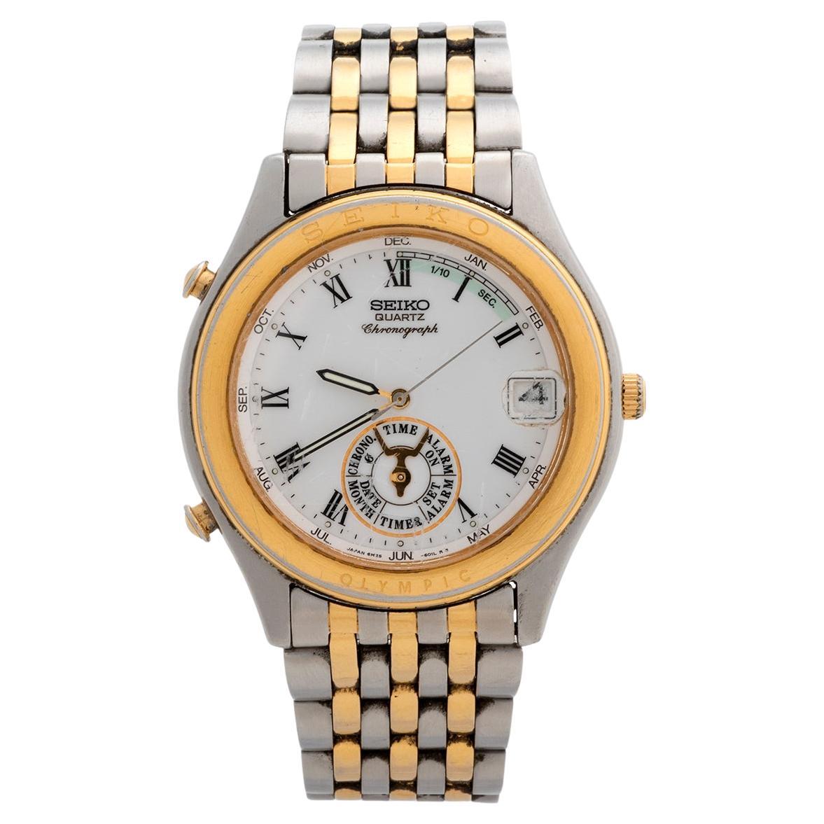 Seiko 6M25 6050 '1992 Olymp Barcelona'. Cronografo retrogrado 1/10...