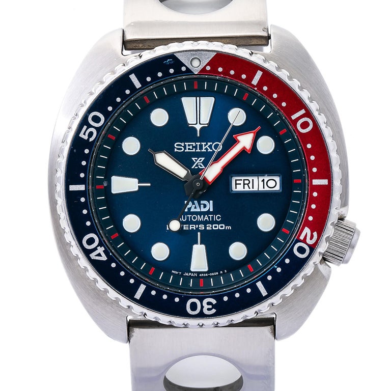 Seiko Air Diver's 4R36-05HO Blue Dial Pepsi Bezel Men's Watch Year 2016 SS  at 1stDibs
