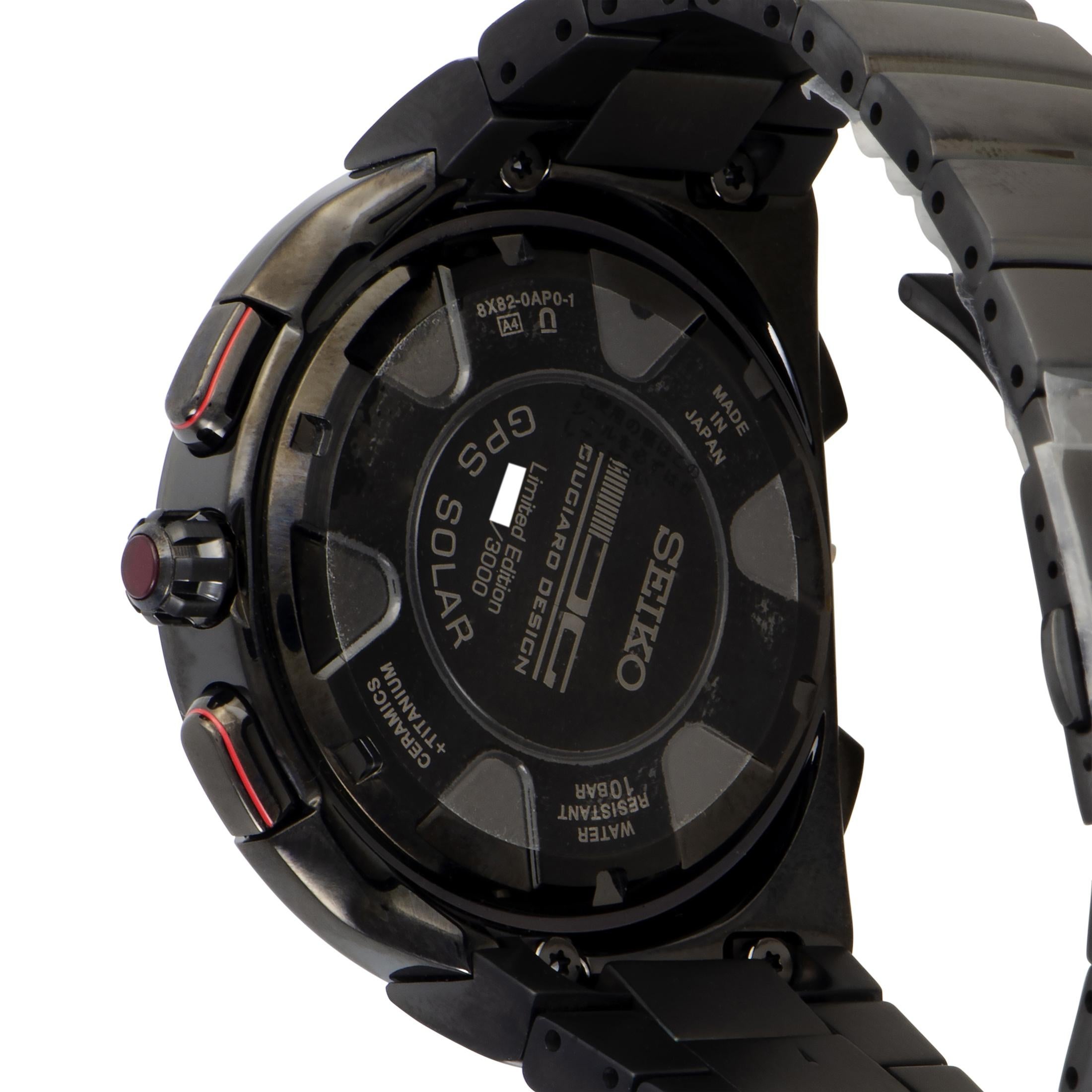 Seiko Astron GPS Solar Giugiaro Design Watch SSE121 In Excellent Condition In Southampton, PA