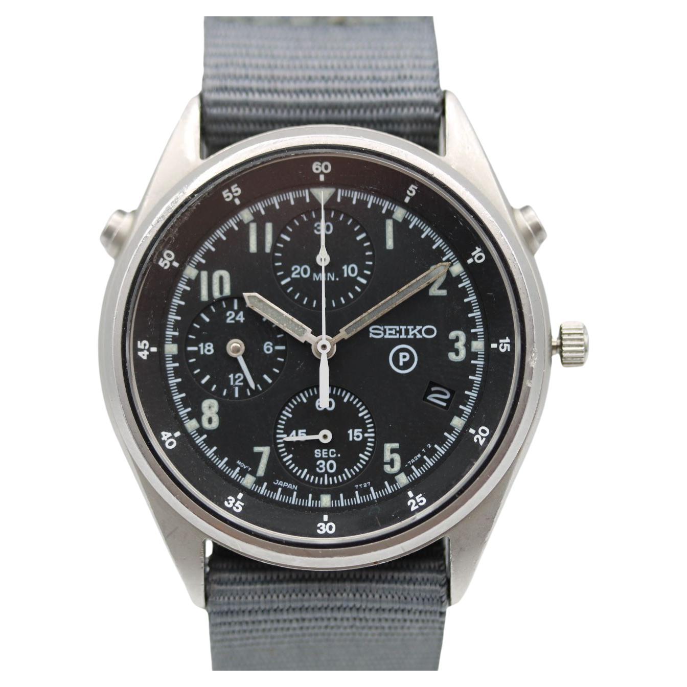 Seiko Cronógrafo Militar Británico Gen 2 7T27-7A20 - 38mm - Expedido por la RAF - 1995