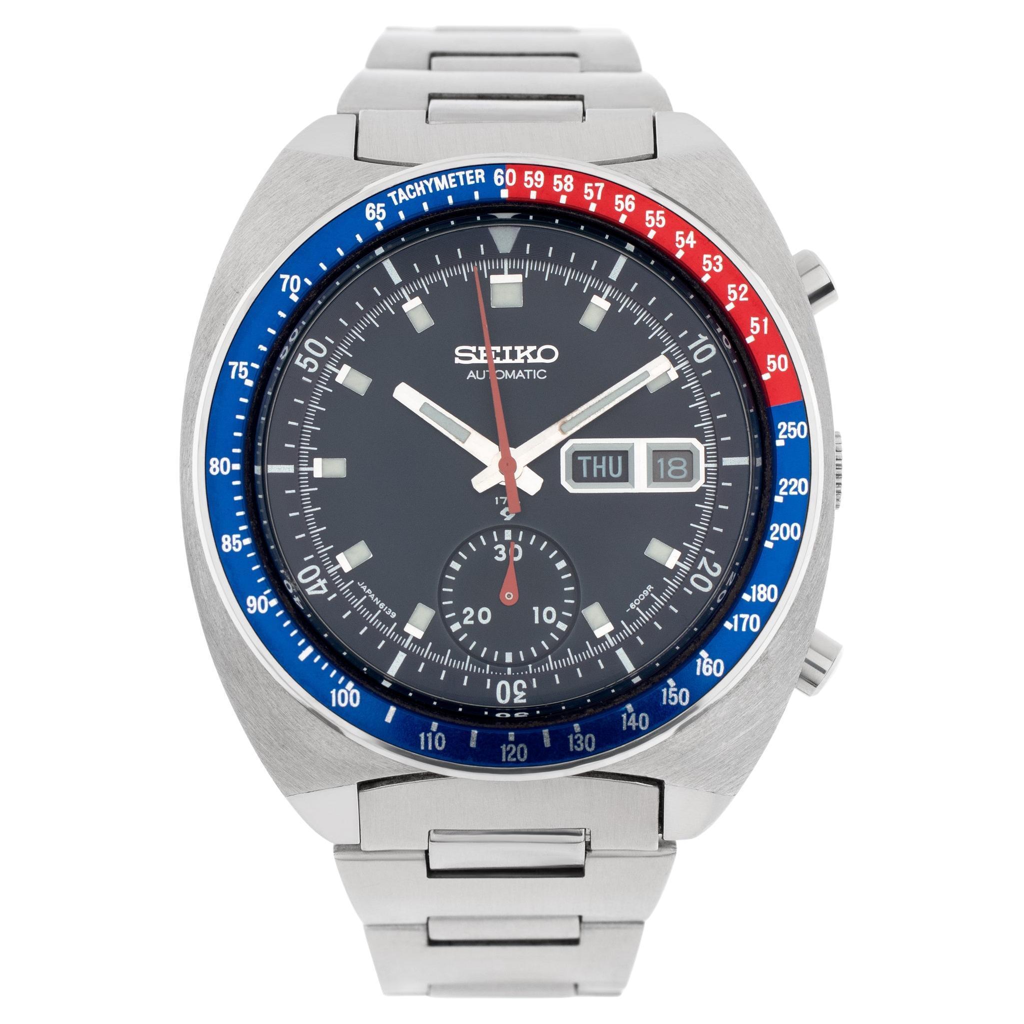 Seiko Chronograph 6139-6002 auto watch stainless steel 41mm 