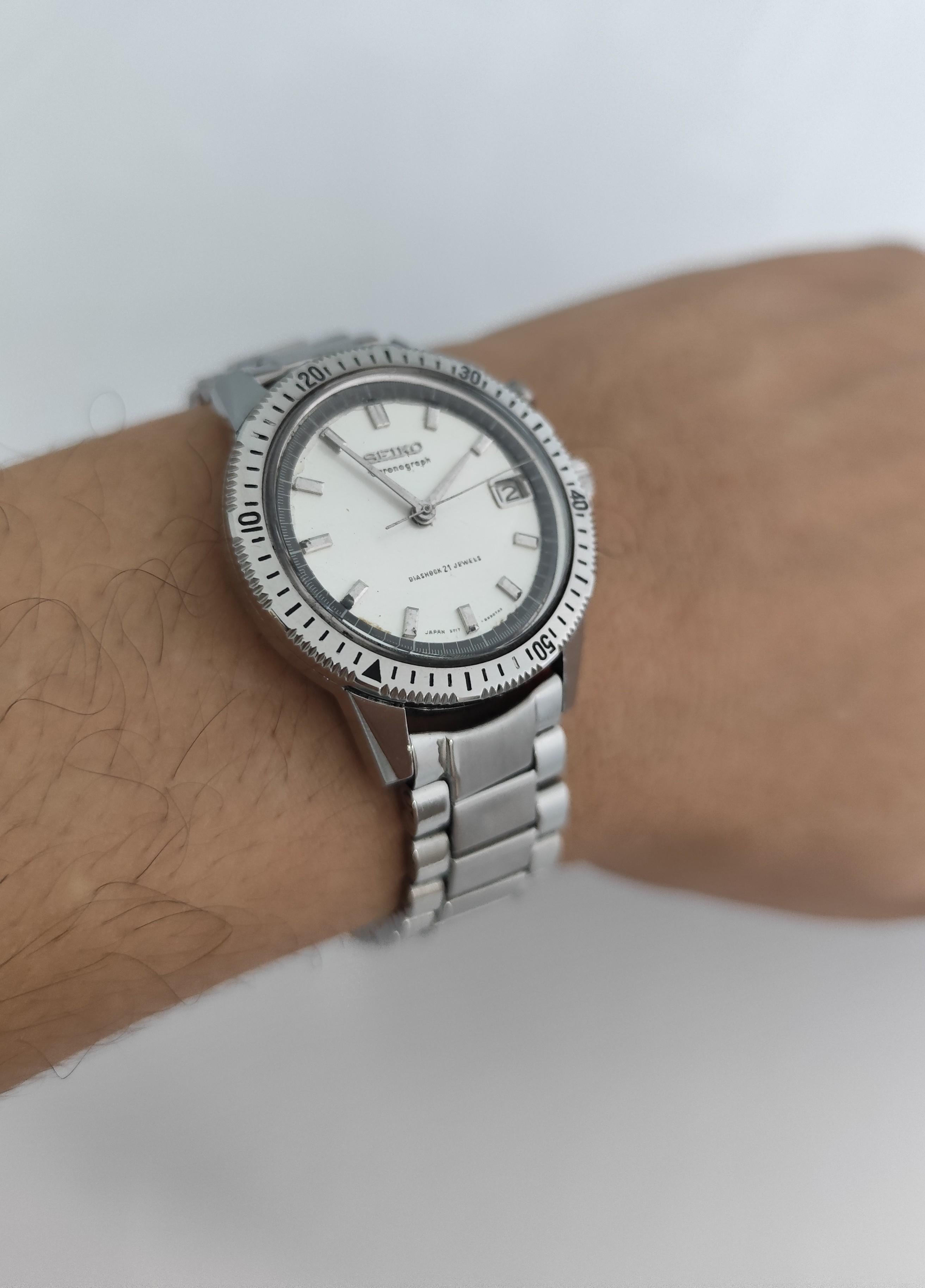 De los hombres Seiko Cronógrafo Monopulsador Cronógrafo 5717-8990 De cuerda manual Acero inoxidable en venta