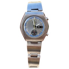 Reloj Seiko Cronógrafo Retro Racer Esfera Plateada Cronógrafo Automático 6139-8020