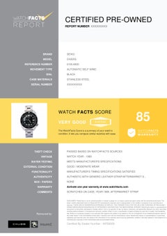 Seiko Divers 6105-8000, Black Dial, Certified and Warranty