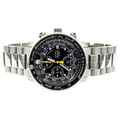 Seiko Flightmaster Pilot Chronograph Watch in Stainless Steel Seiko Flightmaster Pilot Chronograph Watch in Stainless Steel