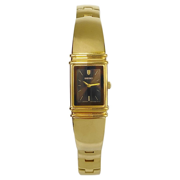 Seiko Quartz Watch Gold Vintage - 2 For Sale on 1stDibs