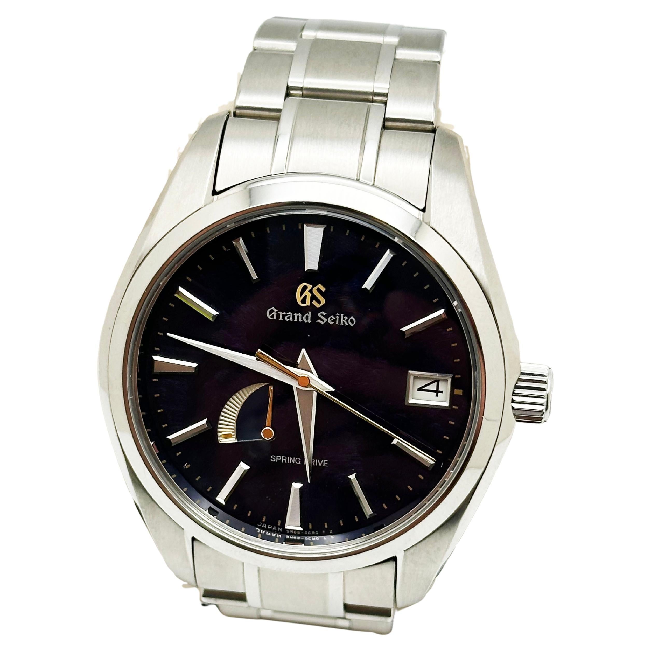 Seiko Grand Seiko Spring Drive Ultra Limited SBGA433 Cadran violet en acier Boîte Papier