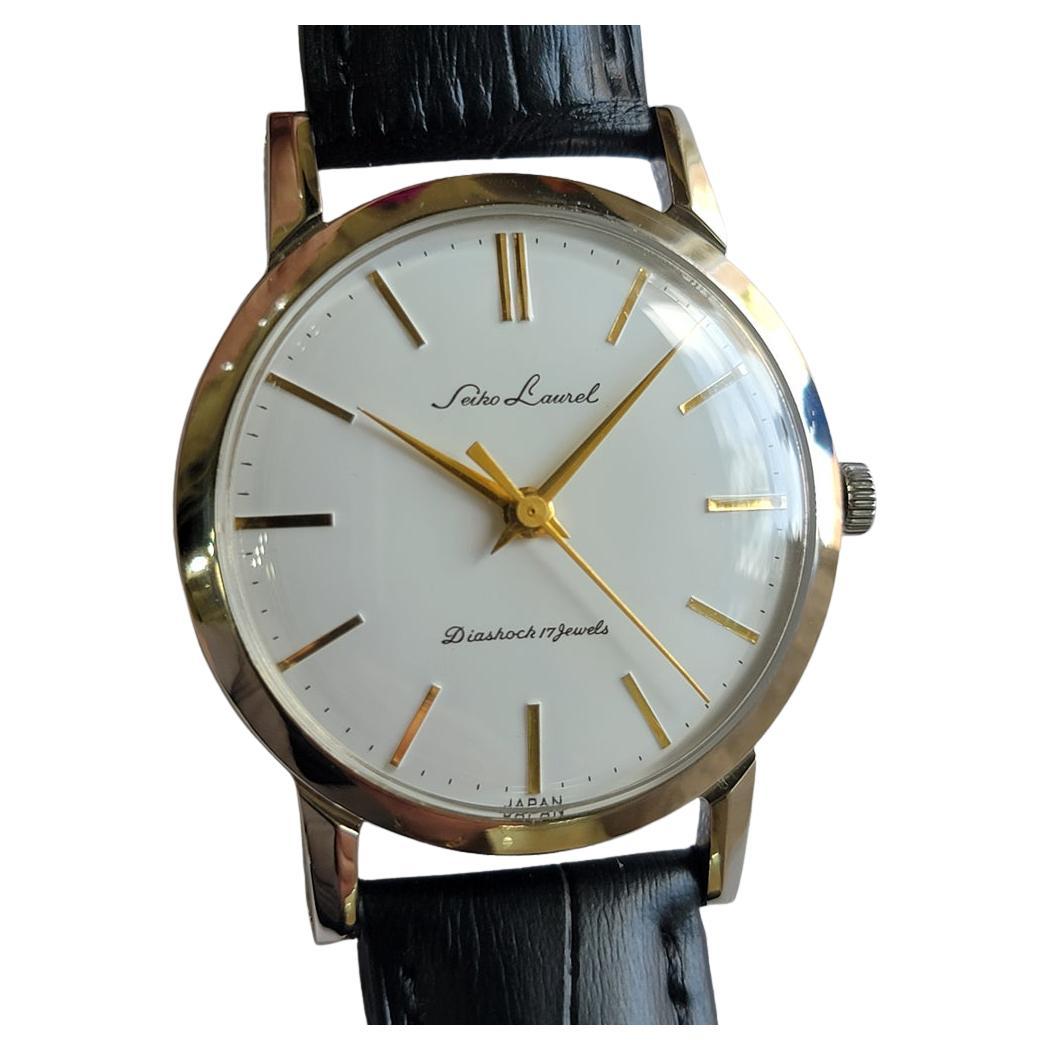 Seiko Laurel Ref 14073 35mm Mens 1960s Vintage Manual Wind Dress Watch RA726 For Sale