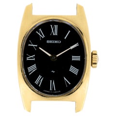Seiko Mini Gold Nugget 17-7140 Black Dial 18k YG 1960s