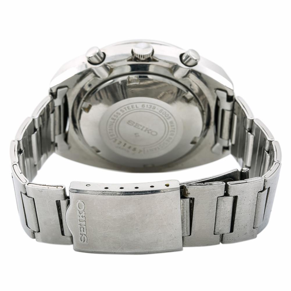 Contemporary Seiko Pogue 6139-6005 Vintage Automatic Chronograph Men’s Watch