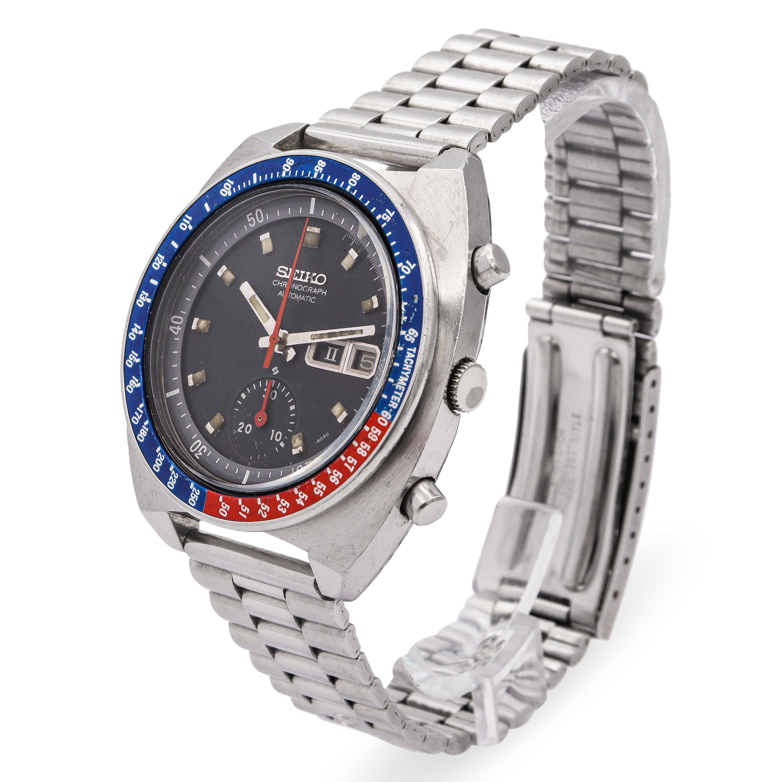 Marca: Seiko
Model No: Pogue
Número de referencia: 6139-6002
Tamaño de la caja: 41 mm
Movimiento: Automático
Material: Acero inoxidable
Tamaño: 8
Peso: 108.9 gramos
Estado: Buen estado vintage, conserva bien la hora

Nº de artículo: BR-1690-091525-06