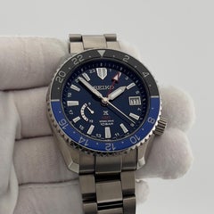 Seiko Prospex LX Line Spring Drive SNR049 44.8mm Blue Black Titanium Box Papers