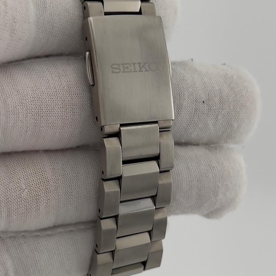 Seiko Prospex LX Line Spring Drive SNR049 44.8mm Blau Schwarz Titanium Box Papiere im Angebot 1