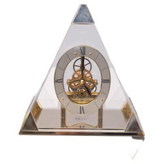 Vintage Seiko Quarts Pyramid Skeleton Clock 1980s Japan