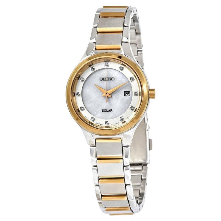 Two tone MOP dial Solar Seiko Women main image 3