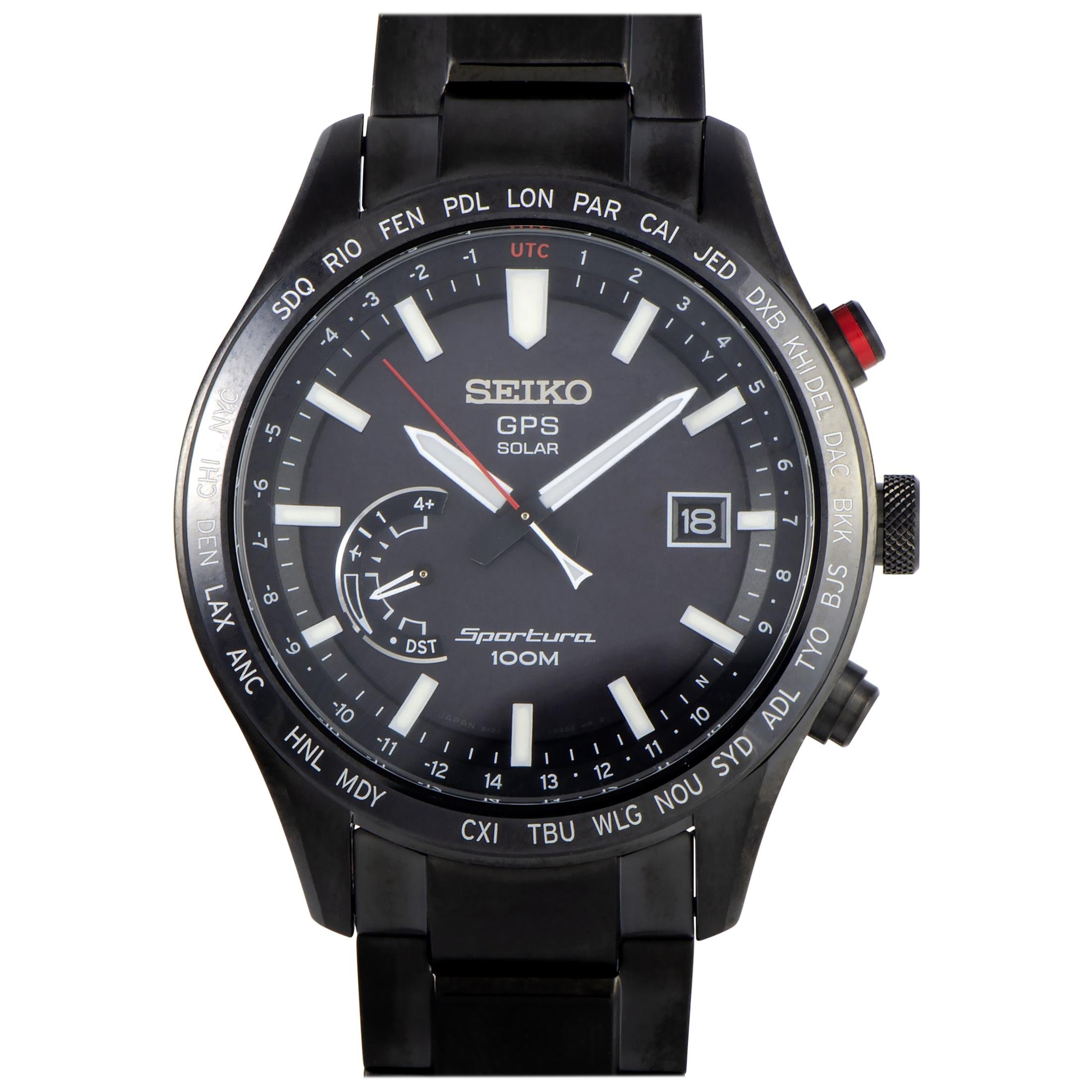 Seiko Sportura GPS Solar Watch SSF005 For Sale at 1stDibs | seiko ssf005,  seiko solar sportura, seiko gps solar sportura