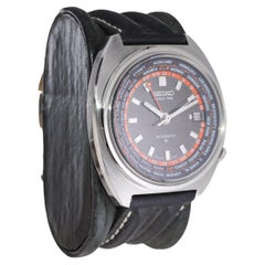 Seiko Steel World Time Watch circa, 1970's in excellent Original Condition