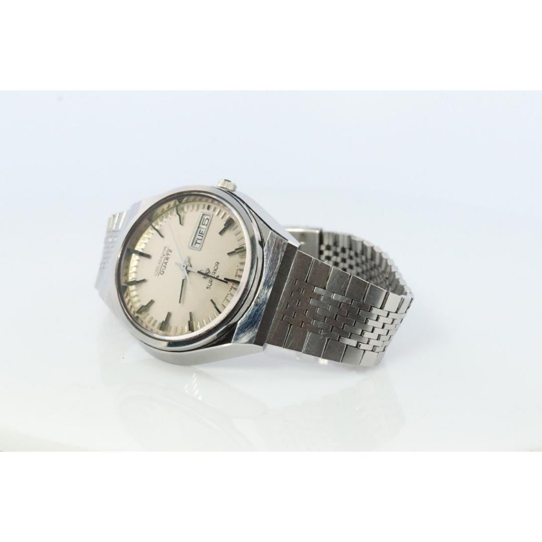Vintage
Band material: Stainless steel
Materials: Stainless steel
Power: Battery

Readout: Analog

Genuine Seiko Superior

4883 - 8000 1970s Seiko

Day Date Calendar with Japanese and English Days.

Condition: Great condition for the age. Limited