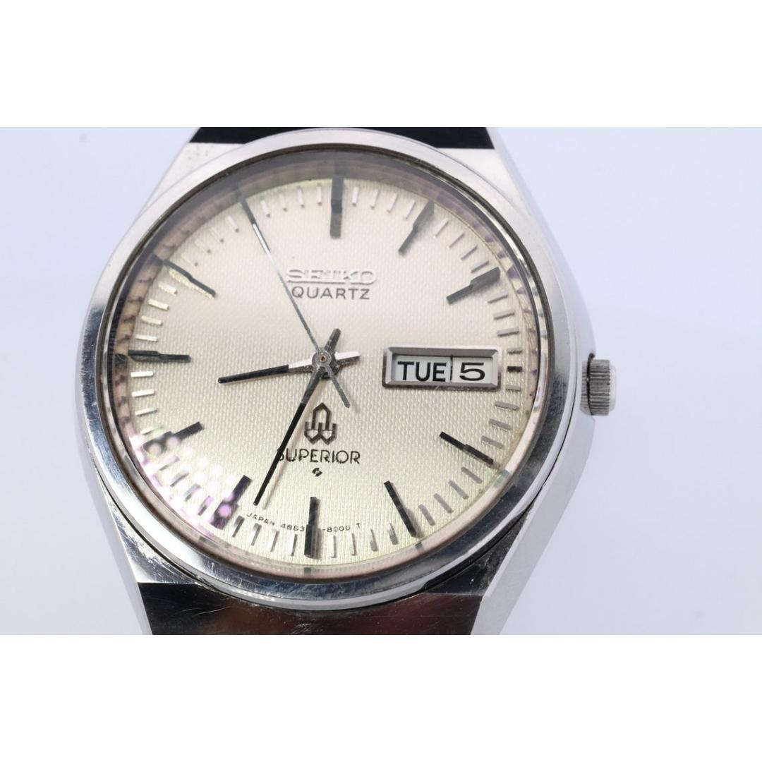 Seiko Superior Watch. SEIKO 4883-8000 Vintage 1970s SEIKO Day Date With Japanese In Good Condition For Sale In Port Charlotte, FL