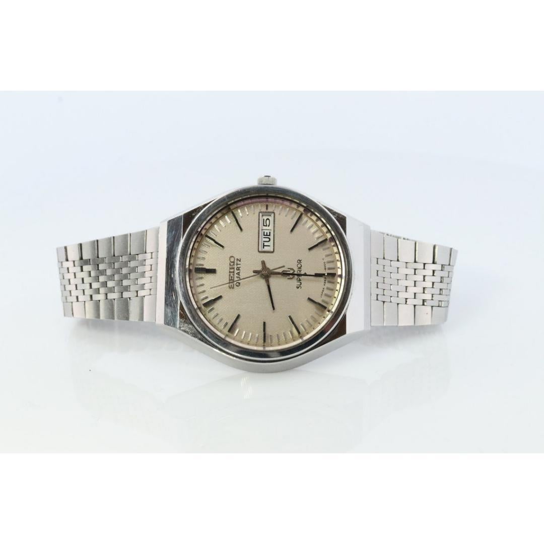 Men's Seiko Superior Watch. SEIKO 4883-8000 Vintage 1970s SEIKO Day Date With Japanese For Sale