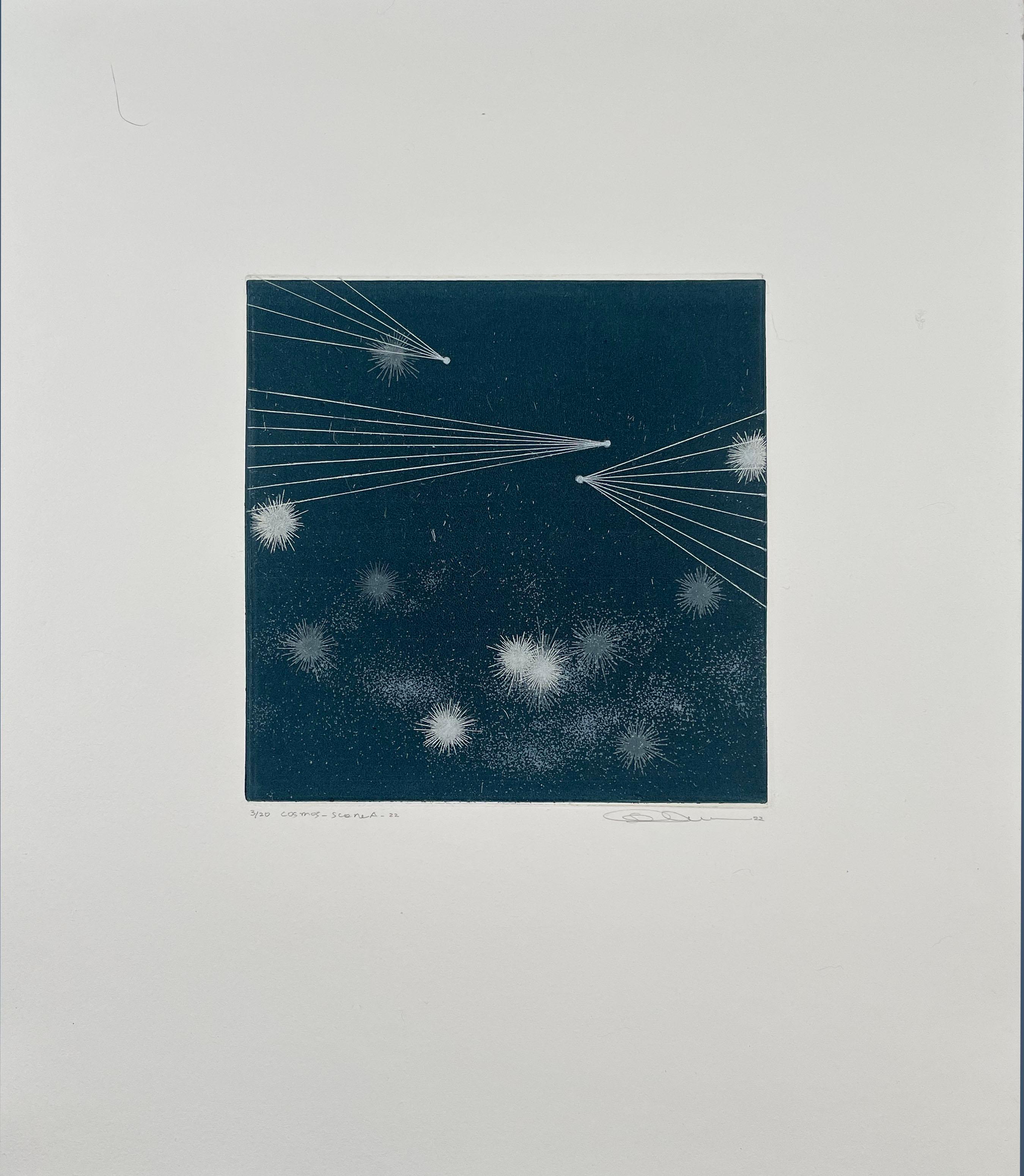 Kosmos-Szene A-22 – Print von Seiko Tachibana