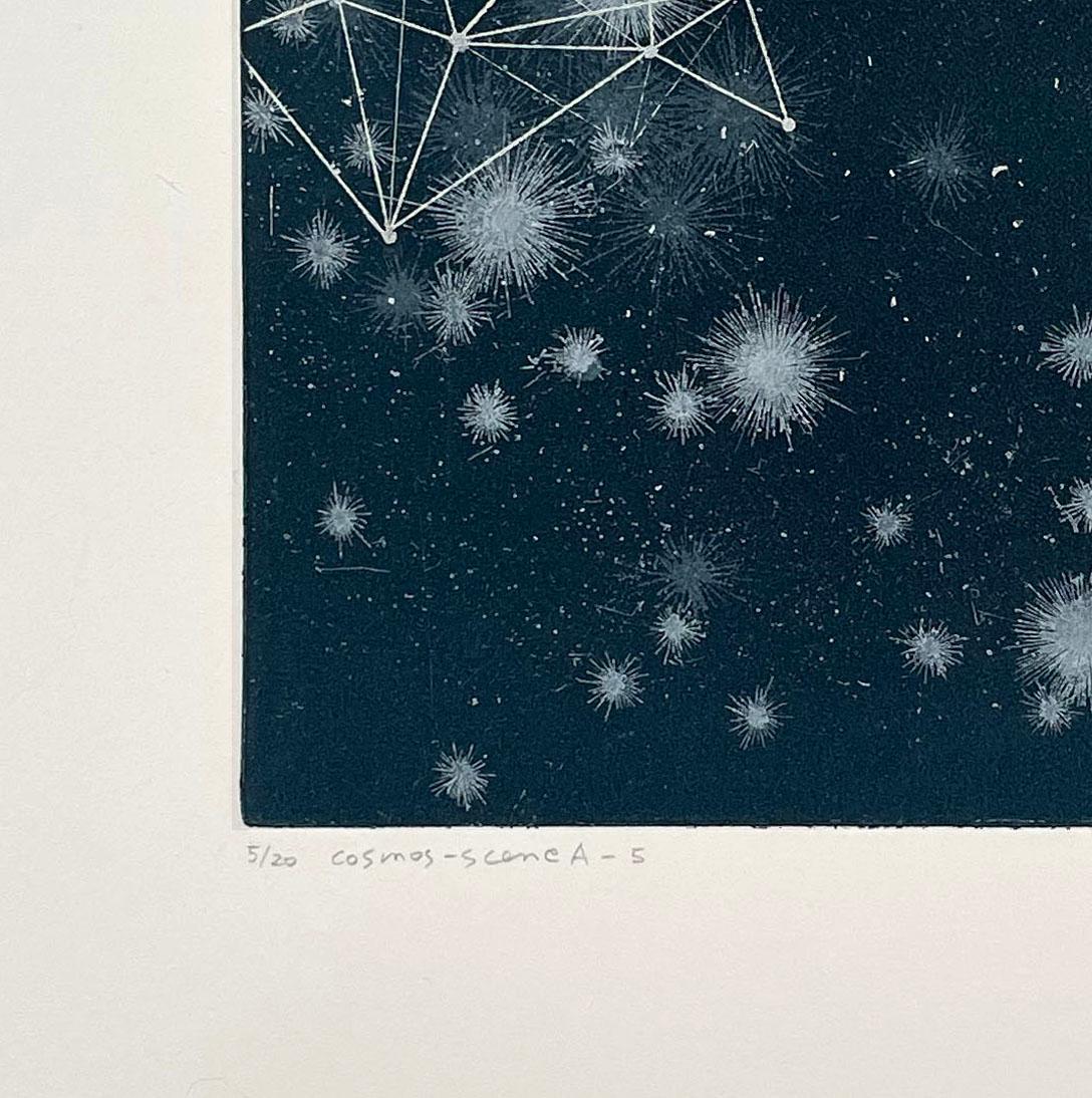 Cosmos-Escena A-5 - Still-Life Print Negro de Seiko Tachibana