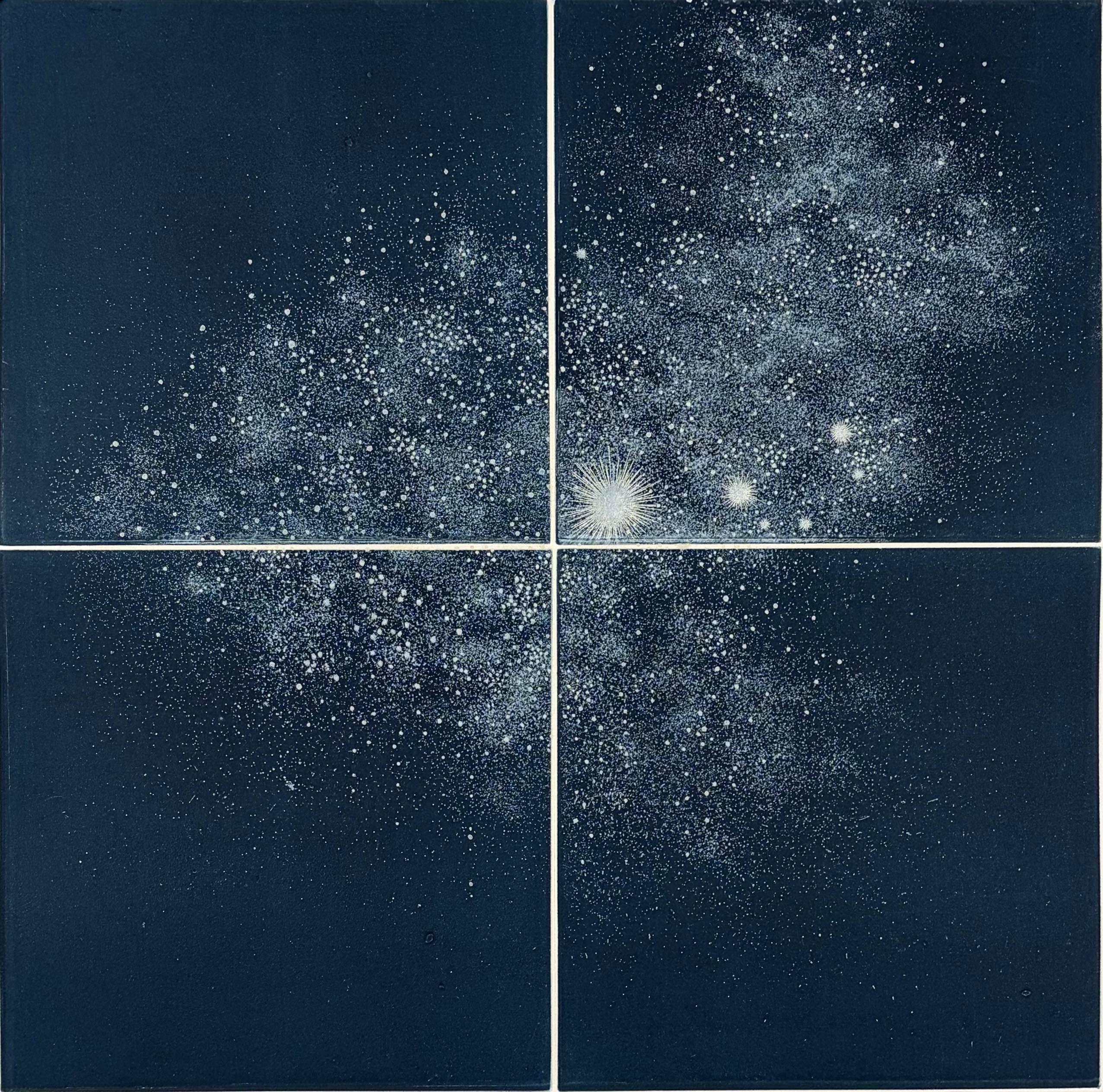 cosmos-scene B-2 — Abstract Mezzotint by Seiko Tachibana