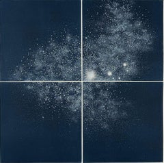 escena del cosmos B-1 - Mezzotinta abstracta de Seiko Tachibana