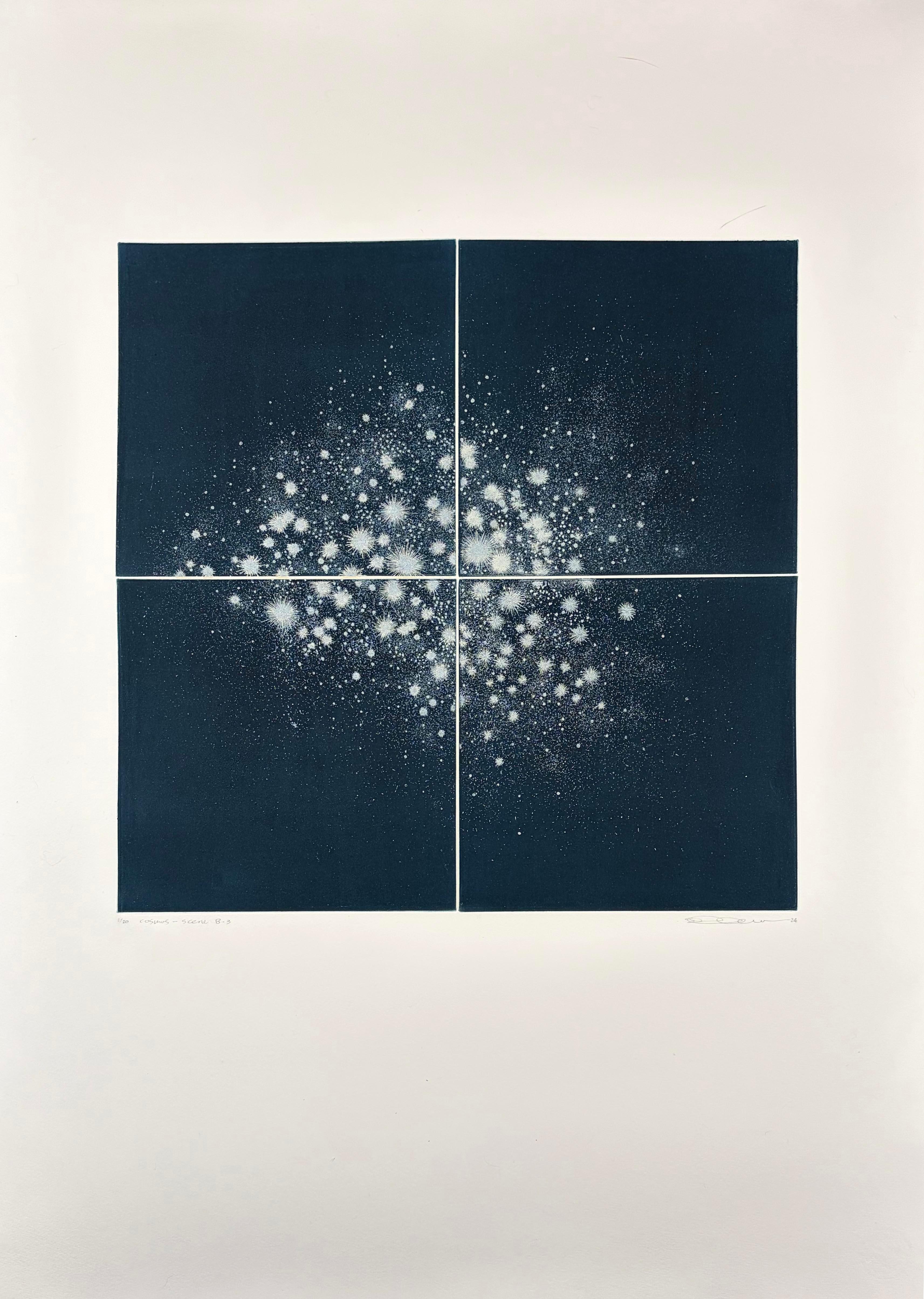 Seiko Tachibana - cosmos-scene B-3 — Abstract intaglio with monotype ...