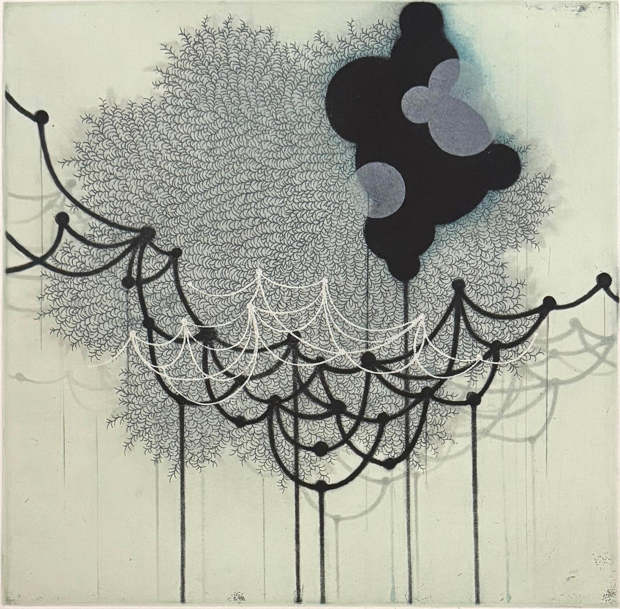 Carborundum and intaglio. Signed and numbered from the edition of 25. 

Tachibana’s prints take their inspiration from nature, a meditation on the forms and shapes of water, ferns and the basic elements of life.

Seiko Tachibana was born in Japan