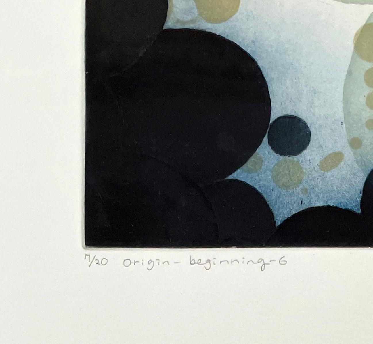 Origin-Beginning-6 (9/20) - Gray Abstract Print by Seiko Tachibana