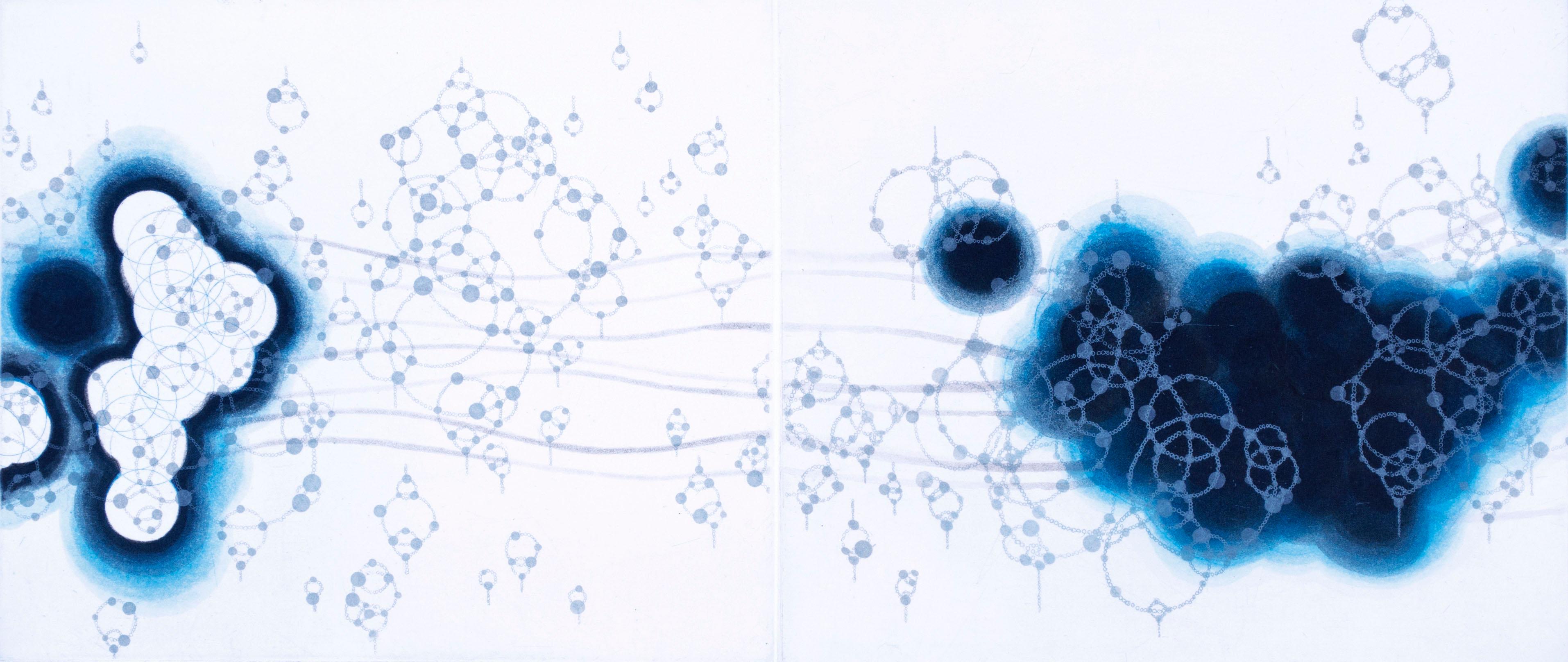 Seiko Tachibana Abstract Print - Origin-Blue Consonant-2