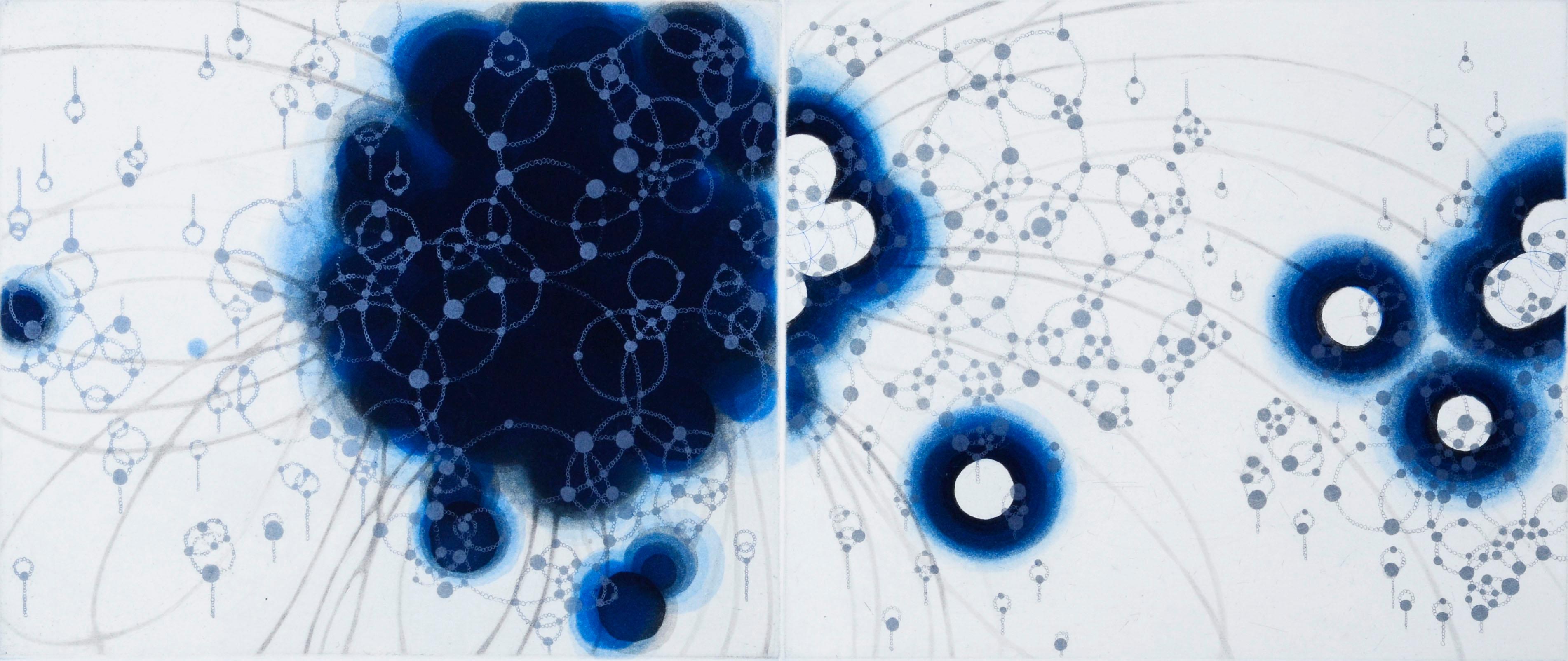 Seiko Tachibana Abstract Print - Origin-Blue Consonant-6