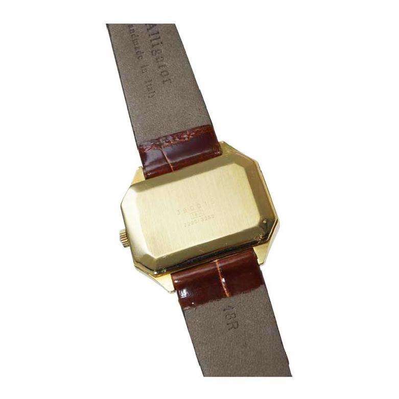 Seiko Very Rare 18 Karat Yellow Gold Art Deco Watch from the 1970's 1