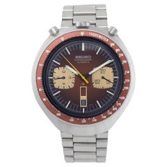 Montre d'auto Seiko Vintage 6138-0049 en acier inoxydable