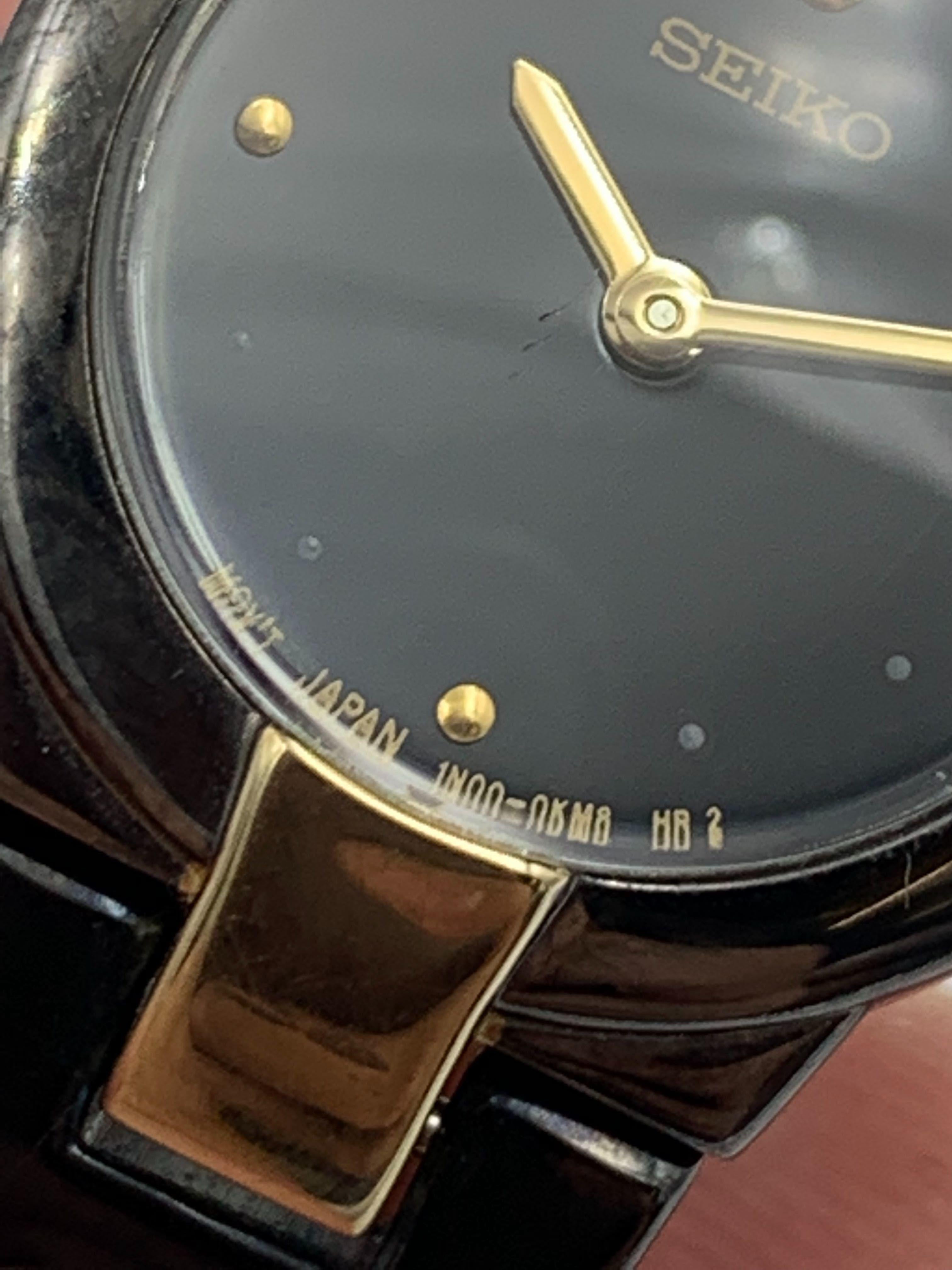 Modern Seiko Women's SUJA80 Dress Black Ion Plated Quartz Watch