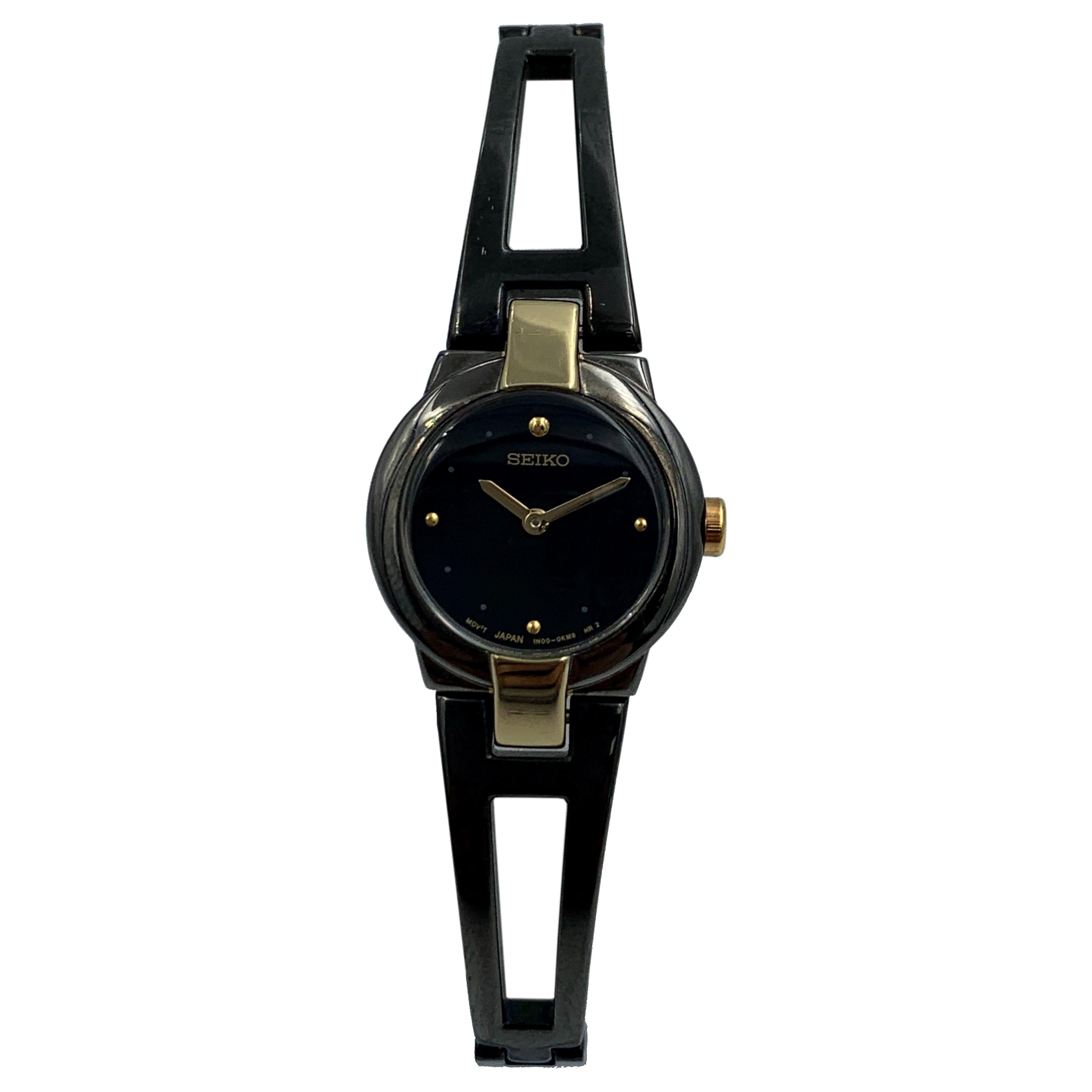 Seiko Women's SUJA80 Dress Black Ion Plated Quartz Watch