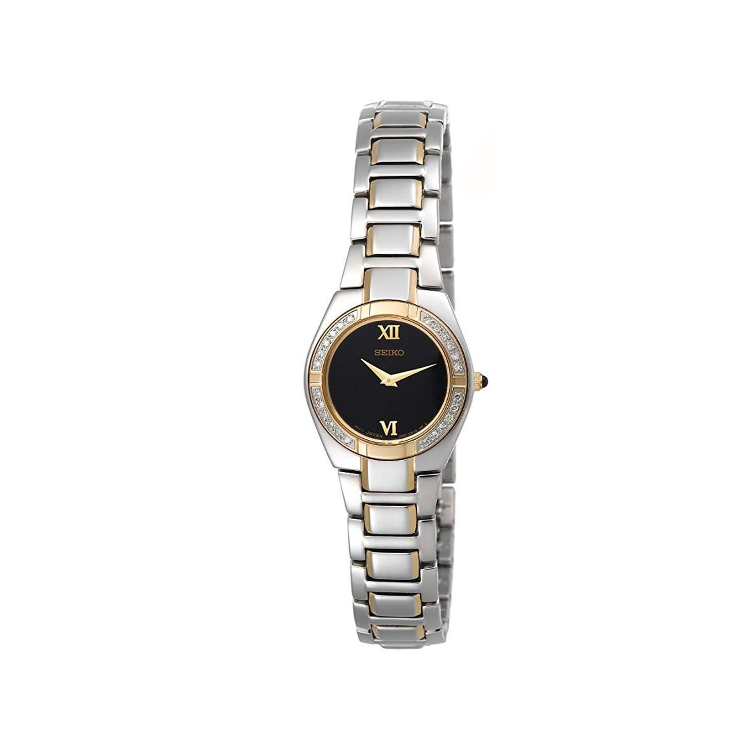Seiko Women's SUJF10 Diamond Two-Tone Watch In Good Condition In New York, NY