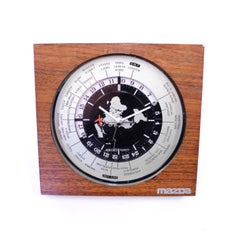 Seiko World Timer GMT Desk Clock, Quartz Movement with Sweeping Seconds, 1980s
