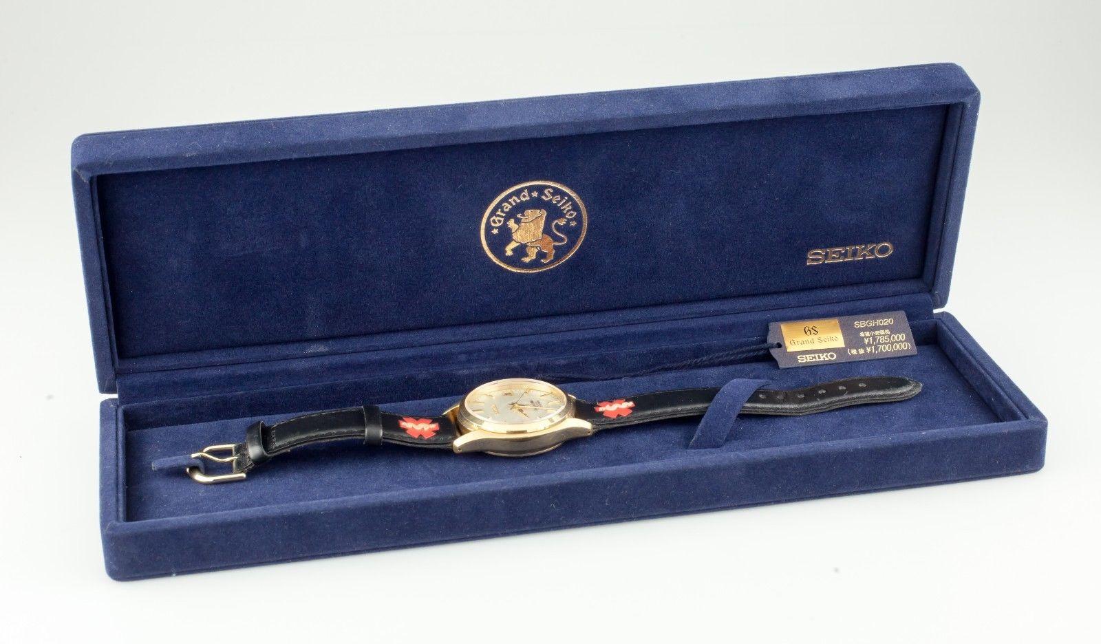 Women's or Men's Seiko Yellow Gold Grand Seiko Hi-Beat 36000 Mechanical Wristwatch