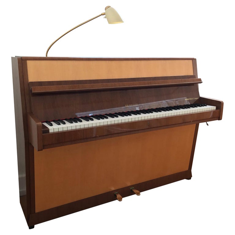 Seiler Piano Mid-Century Modern Germany Black Forest 1950ies Maple Walnut  Lamp at 1stDibs