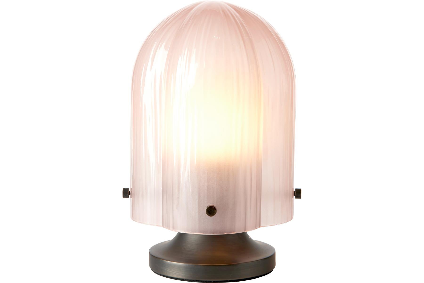 Post-Modern Seine Table Lamp - Antique Brass, Coral For Sale