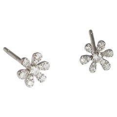 Seis Flower Pave Diamond Earrings