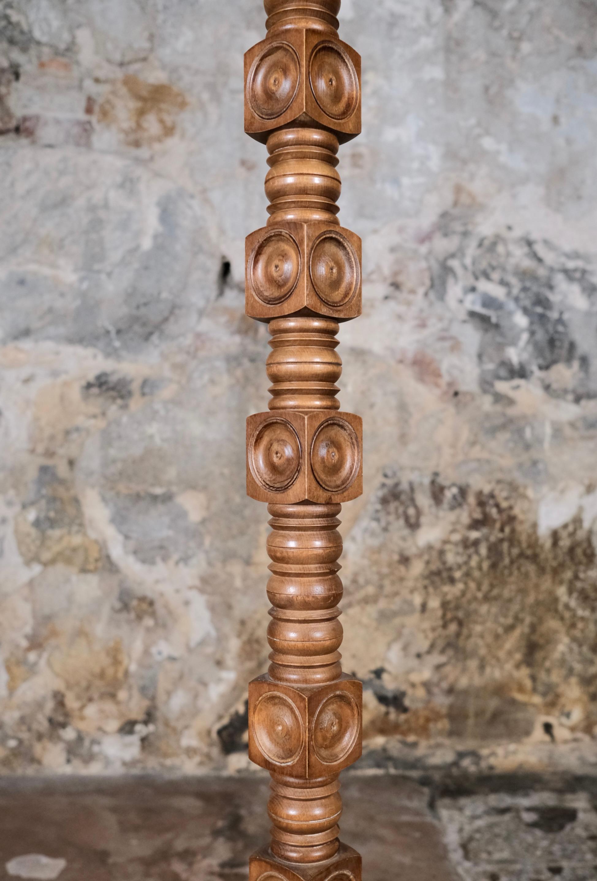 Lámpara de pie de bobina estilo Seiz Breur, Francia, mediados del siglo XX en Bueno estado para la venta en Lyon, FR