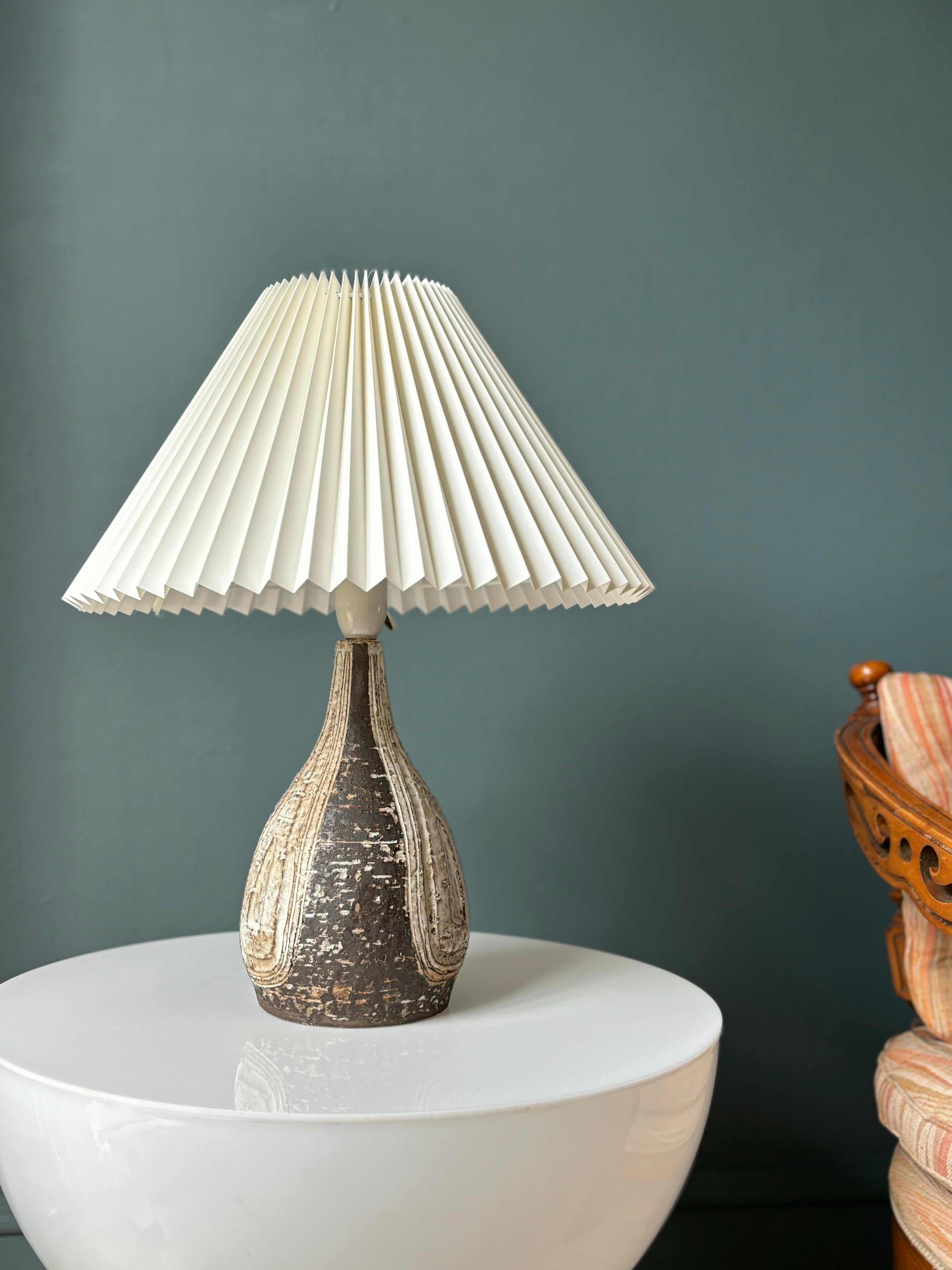 Scandinavian Modern Sejer Danish Modern Stoneware Table Lamp, 1960s For Sale