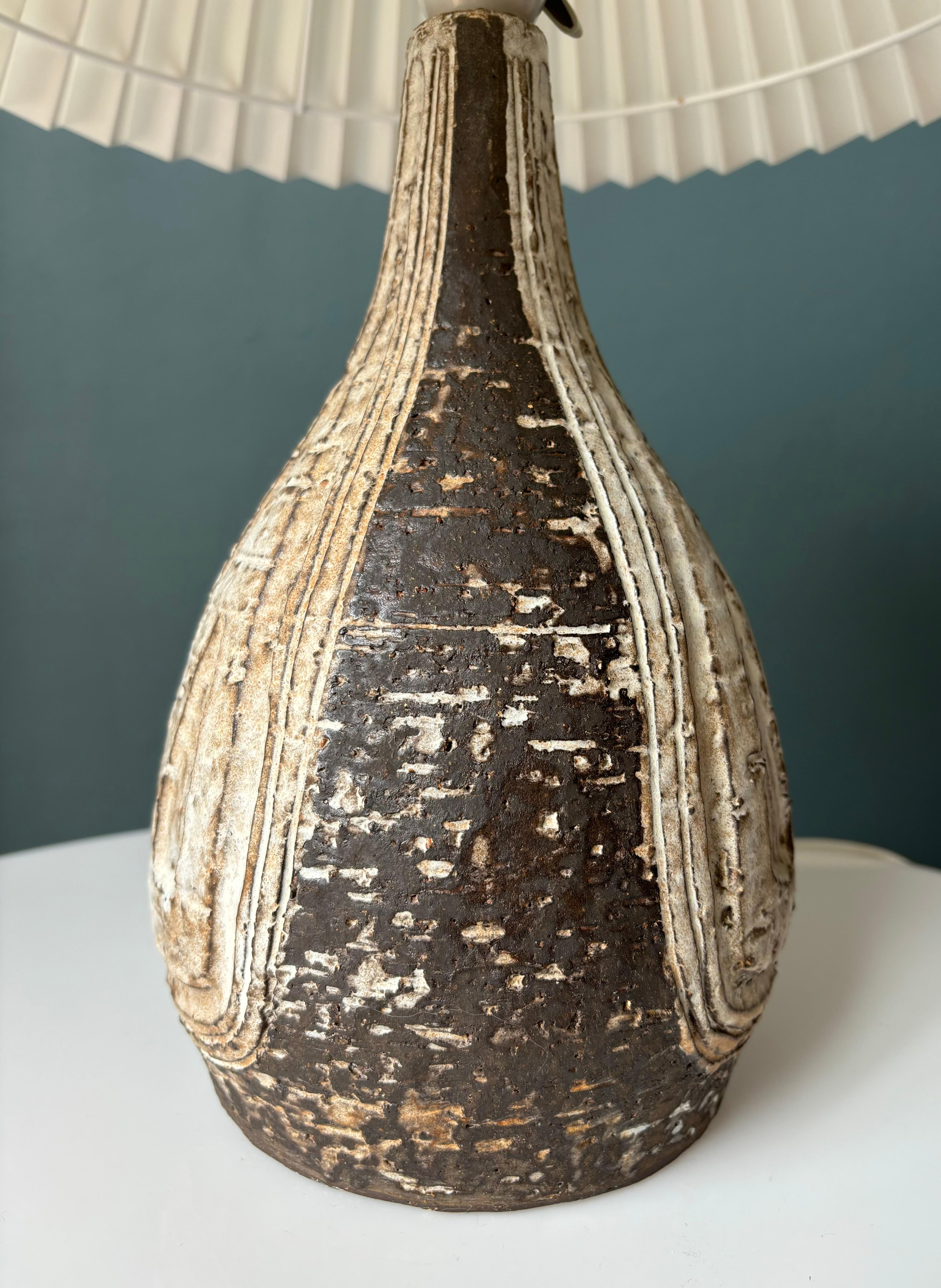Sejer Danish Modern Stoneware Table Lamp, 1960s In Good Condition For Sale In Copenhagen, DK