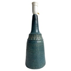 Sejer Danish Modern Teal Glazed Ceramic Table Lamp, 1960s