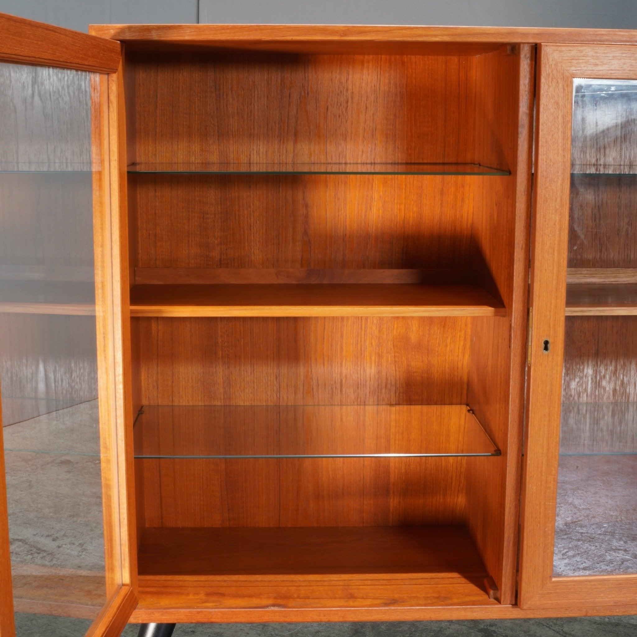 Mid-Century Modern Sejling Skabe Danish Teak Display Cabinet